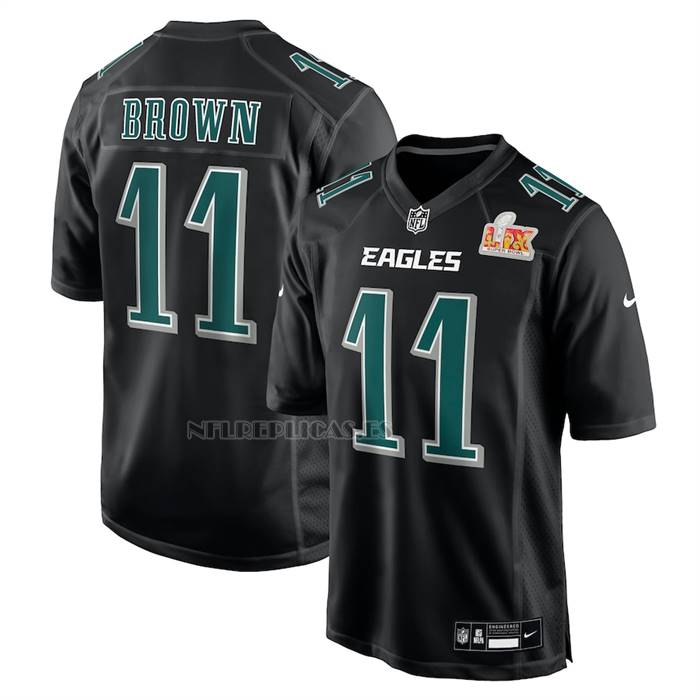 Camiseta NFL Game Philadelphia Eagles AJ Brown Super Bowl LIX Fashion Negro